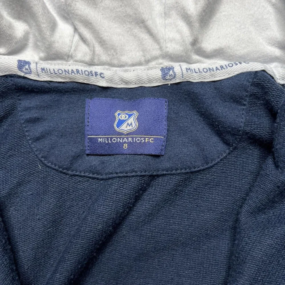 Millonarios FC Soccer Football Youth Zip Hoodie Sweatshirt Kids Size 8 Colombia